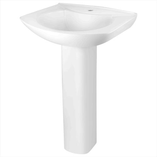 Wash Basin with Pedestal White/Ivory